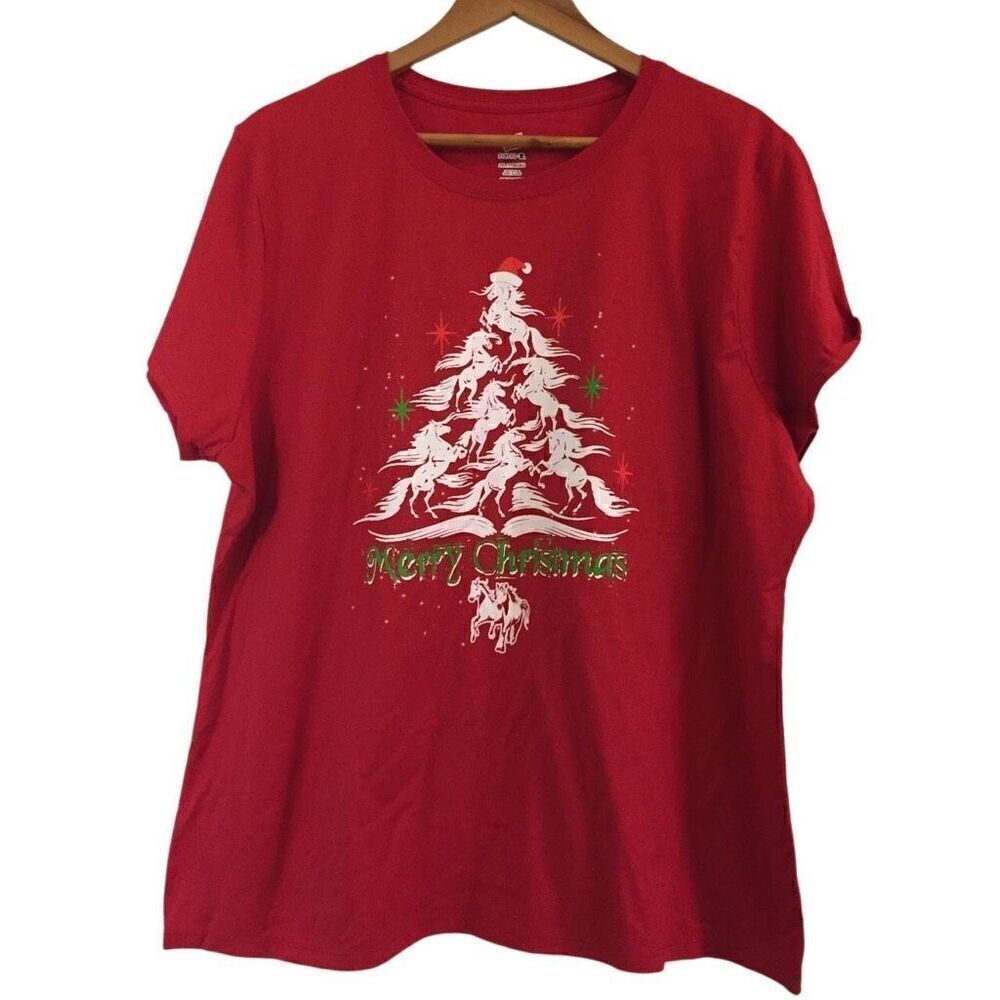 Stallion Christmas Tshirt Women’s Size 2XL